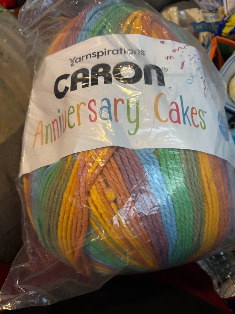 Caron Anniversary Cakes Multicolor Yarn - Bright Rainbow